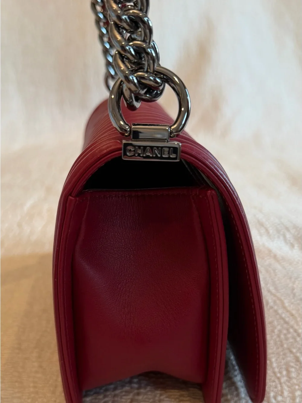 CHANEL rich burgundy